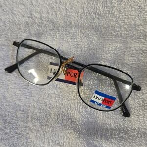 Lipo Sport Women's Black Metal Frame UV Glasses